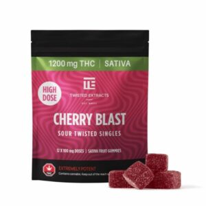 TwIsted Extracts High Dose Cherry Blast THC – 1200mg (Sativa)