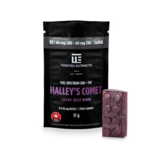 Twisted Extracts Grape Hailey’s Comet 1:1 THC/CBD Sativa Jelly Bomb