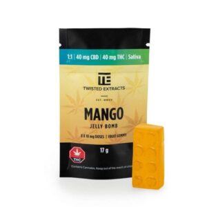 Twisted Extracts Mango 1:1 THC/CBD Sativa Jelly Bomb