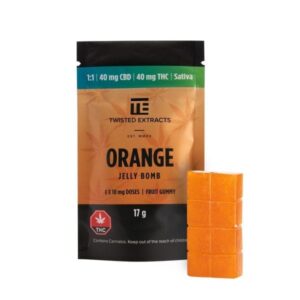 Twisted Extracts Orange 1:1 THC/CBD Jelly Bomb Sativa