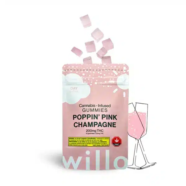 Willo 200mg THC – Pink Champagne (Day) Gummies